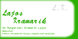 lajos kramarik business card